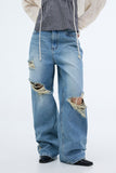Bake Damage Washing Wide Jeans