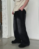 Pin-Tuck Balloon Denim Pants