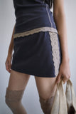 LACE TRIM PANTS SKIRT