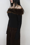 Mongol Lina Fur Off-Shoulder