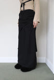 River Drop Shirring Long Skirt