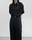 [set] Tencel denim set-up