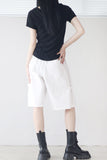 Jooah V-neck Hooded Short Sleeve T-shirt