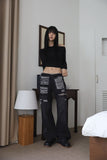 Gary dark black pants