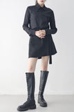 Manir Button Belt Skirt