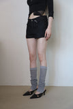 Studded Cotton Mini Shorts