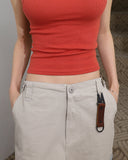 Color leather key ring