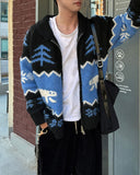 Winter wool knit zip-up