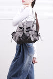 Diora Leather Two Pocket Backpack