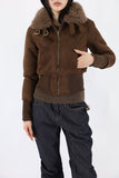 Fur lining coat short jacket