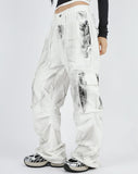 White washed cargo pants