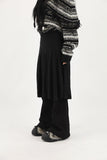 End-knee flared skirt