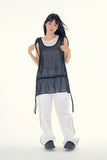 Dot see-through layered one piece