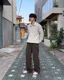 Popping collar knit