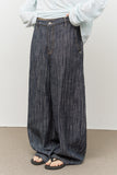 Oki Striped Wide Denim