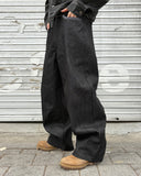 Spider denim pants