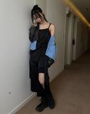 SATIN SLIT LONG OPS