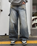 Mud wide denim pants