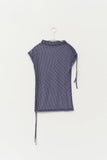 (W) Lisky Checked Shirring Top