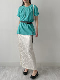 Eyelet Over Fit Short Sleeve T-shirt