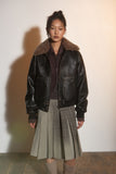 VINTAGE CHECK WRAP PLEATS SKIRT