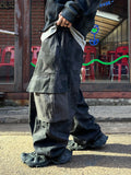 Diagonal Camo Balloon Cargo Pants