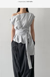 Hepburn Wrap Boat Neck Blouse
