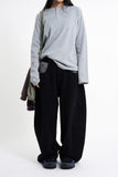 Waffle Henley neck long sleeve