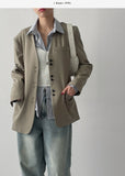 Simon No Collar Loose Fit Jacket