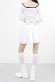 Ellen cut color matching t-shirt