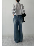 238 Back Pocket Semi-Bootcut Denim Pants