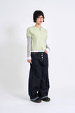 Curve stitch low denim pants