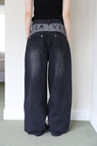 Heaven Lettering Denim Pants