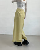 Slit slacks long skirt