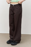 (W) Browny Lace Straight Pants