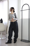 Martin incision black jeans