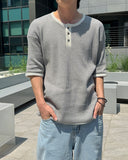 Moz Henley Neck Waffle Ringer Tee
