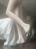 Parisian rose mesh stockings