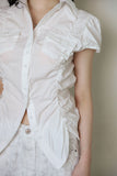 Simon Shirring Short Sleeve Shirt