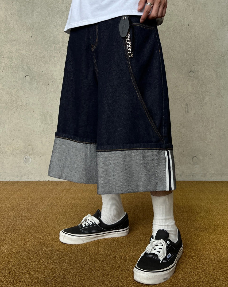【KOOLOSET】Roll Up Maxi Bermuda Selvedge Denim KOOLOSET】Roll Up Maxi Bermuda Selvedge Denim