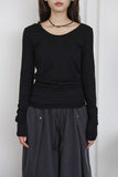 Asa black bead necklace