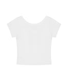 BUTTERFLY GOTH WIDE NECK CROP TEE