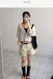 Melon Stripe Hood Shirt