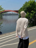 SS Cutting Thin Linen Knit T-Shirt