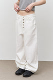 Button-fly Curved Pants