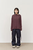 (W) Social Knitted Hoodie