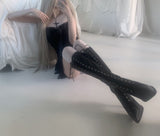 Vinacell Lace-Up Long Boots