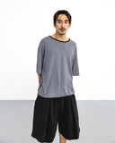 Cross Pleated Sweat Shorts