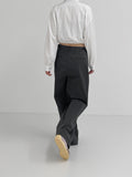 Two Pocket String Crop Shirt