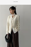Twill Glass V-Neck Jacket